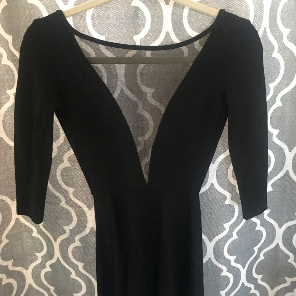 American Apparel black mesh skater dress